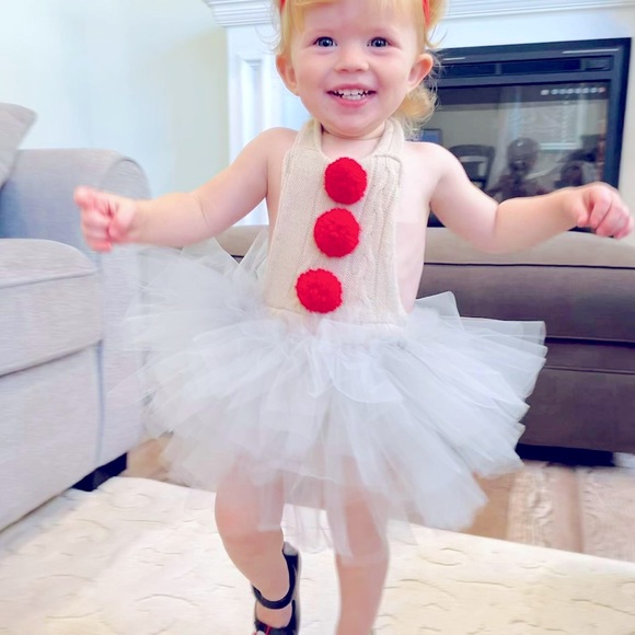 New York Couture Handmade Pennywise IT Halloween Clown Costume Tutu Romper Dress - Picture 2 of 5